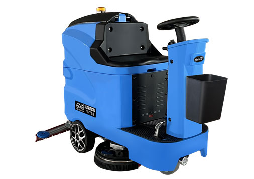 万彩网W700小型驾驶式洗地机|物业保洁电动拖地机|洗地车